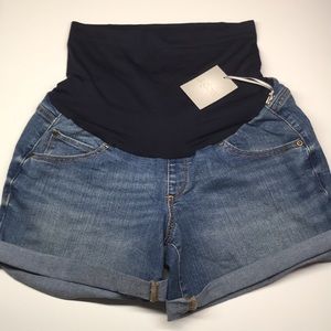 NWT- Maternity Denim Boyfriend Shorts - A:Glow